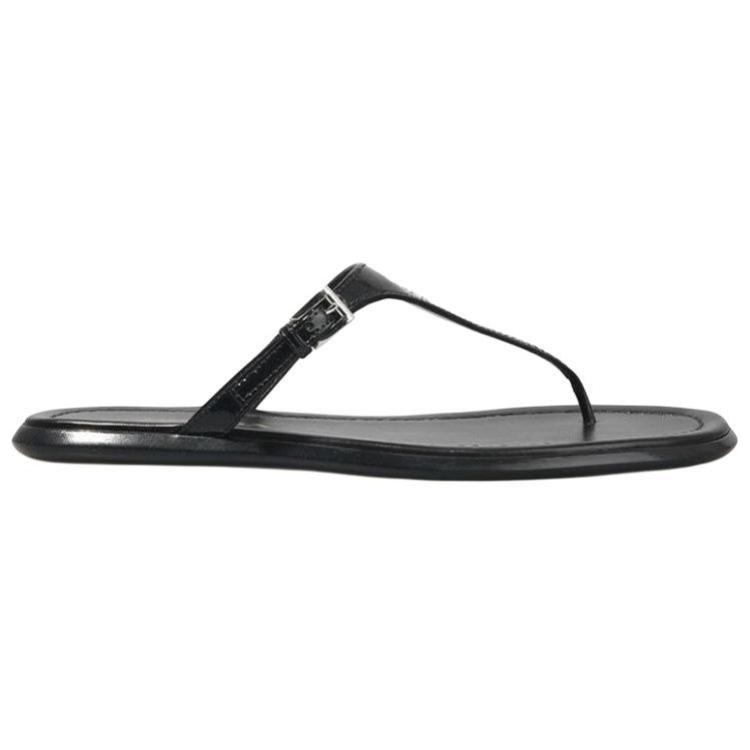 (W) Prada Leather Slip-On Flat 'Herringbone Flip-Flop - Black' 圖 2