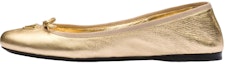 Buy (Women) Prada Leather Slip-On Peep-Toe Flats 'Gold' 1F037N_038_F0522_F_005
