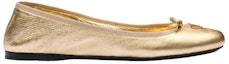Order (Women) Prada Leather Slip-On Peep-Toe Flats 'Gold' 1F037N_038_F0522_F_005