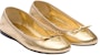 (Women) Prada Leather Slip-On Peep-Toe Flats 'Gold' 1F037N_038_F0522_F_005