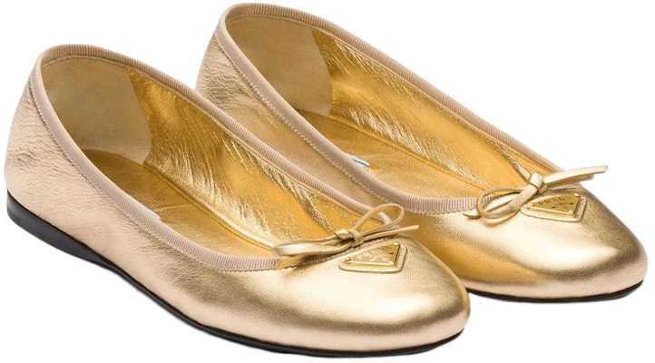 (W) Prada Leren Slip-On Peep-Toe Flats ''Goud'' 1F037N_038_F0522_F_005 Lookbook (W) Prada Leren Slip-On Peep-Toe Flats ''Goud'' 1F037N_038_F0522_F_005