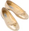 Shop (Women) Prada Leather Slip-On Peep-Toe Flats 'Gold' 1F037N_038_F0522_F_005