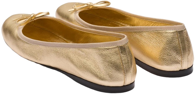 (Women) Prada Leather Slip-On Peep-Toe Flats 'Gold' 1F037N_038_F0522_F_005 Purchase (Women) Prada Leather Slip-On Peep-Toe Flats 'Gold' 1F037N_038_F0522_F_005