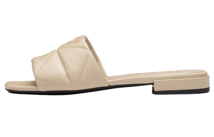 (Women) Prada Leather Slip-On Sandals 'Desert Brown' 1XX583_038_F0F24_F_B010