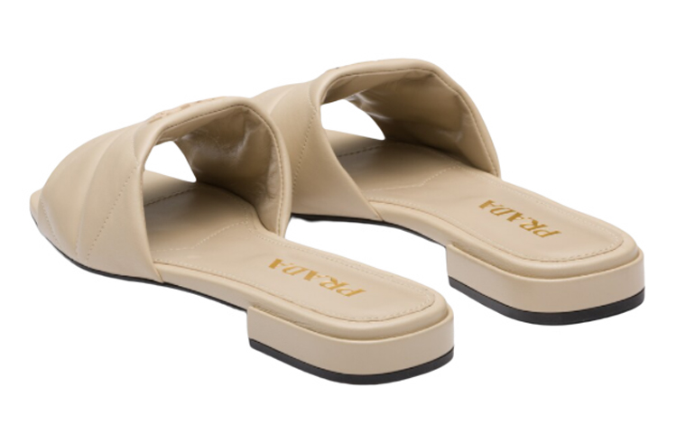 Shop (W) Sandal Slip-On Kulit Prada 'Desert Brown' 1XX583_038_F0F24_F_B010