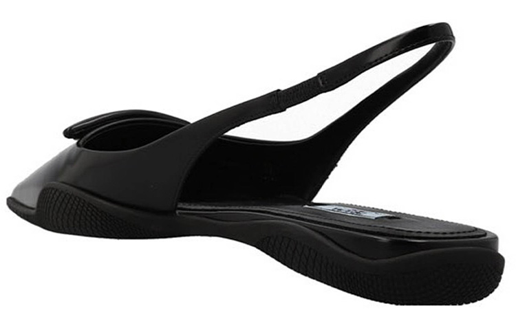 Shop (W) Prada Kasut Slip-On Kulit 'Hitam' 1F819M_055_F0002