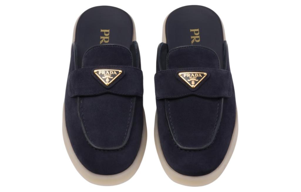 (W) Prada Leather Slipper 'Blue CMFT' 圖 5