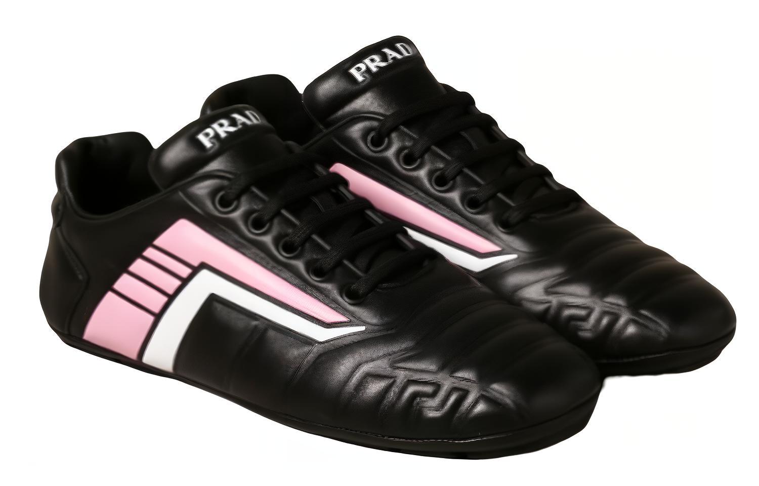 (W) Prada Leather Sneaker 'Black Fashion' 圖 4