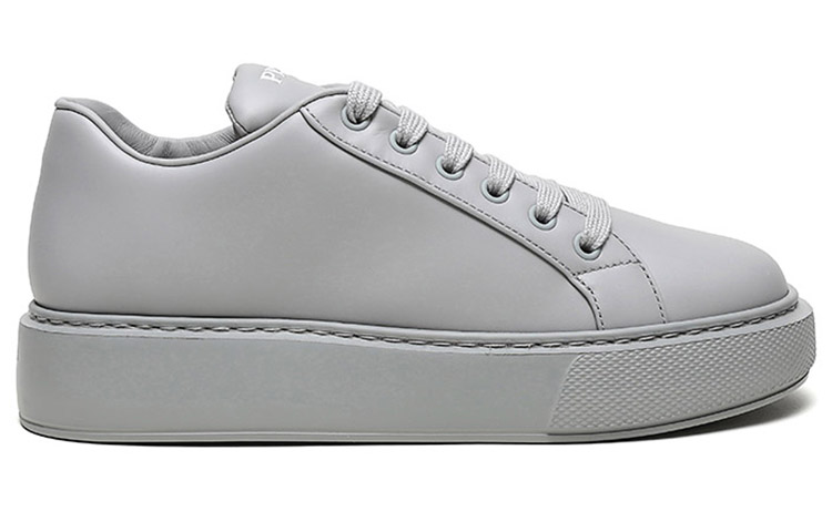 Order (W) Prada Kasut Kulit 'Kelabu Muda' 1E892L_3J8K_F073X_F_045