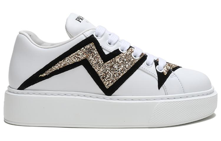 (W) Prada Leather Sneaker 'Lightning Pattern - White' 圖 2