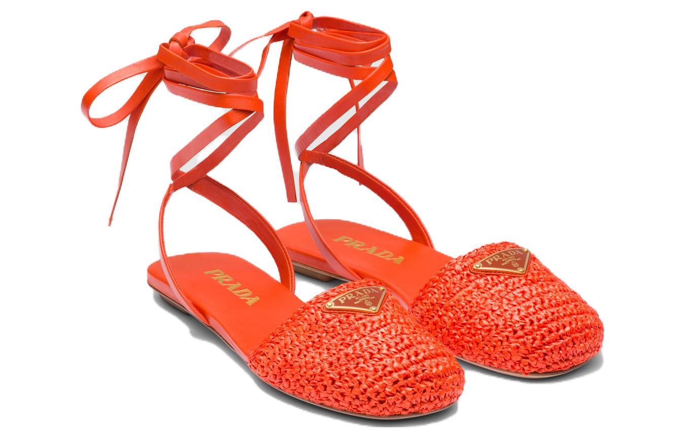 Order (W) Prada Leren Sneaker ''Oranje'' 1X139N_70N_F0049_F_005