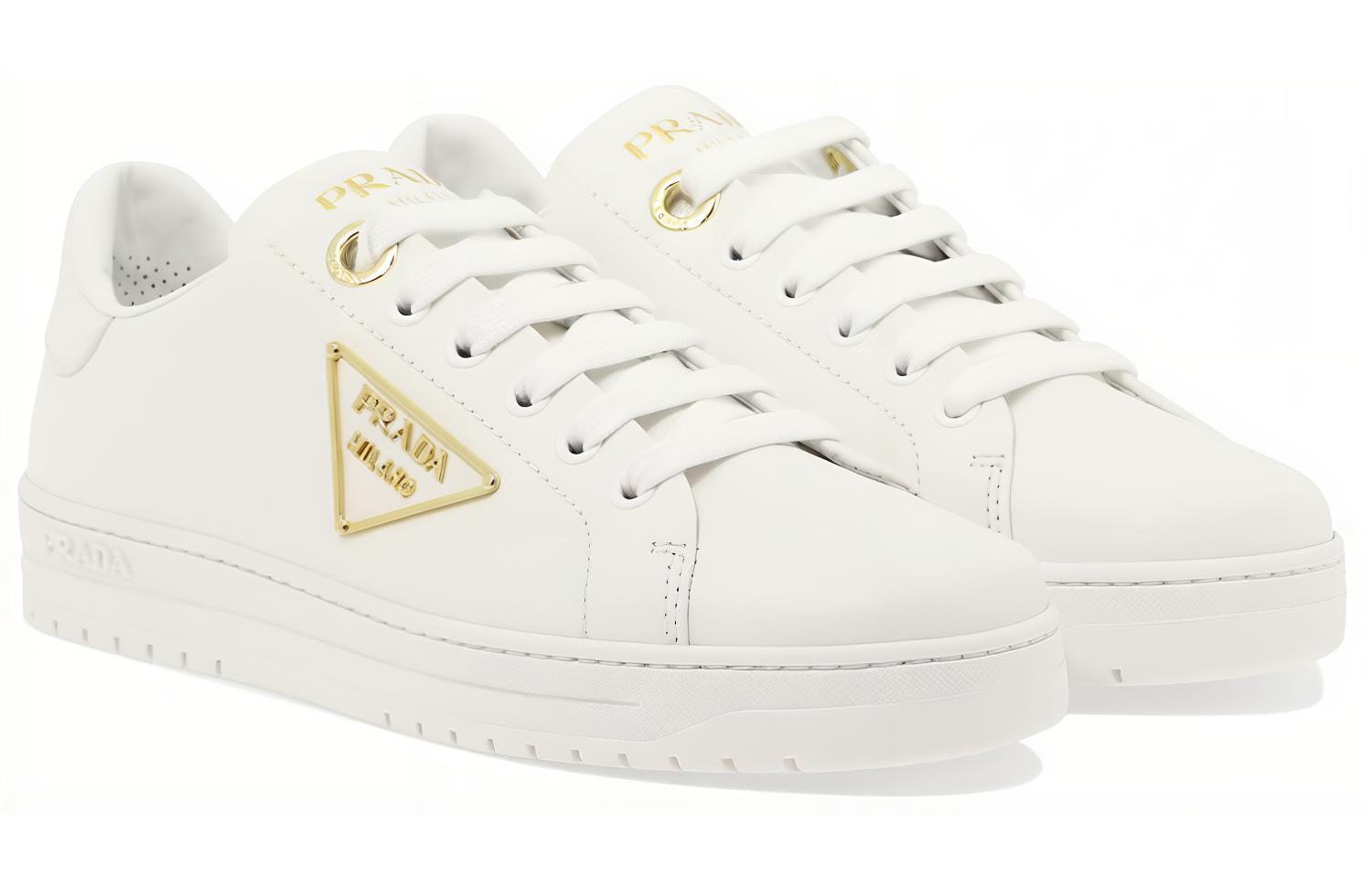 (W) Prada Leather Sneaker 'White' 圖 3
