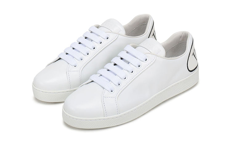 (W) Prada Leather Sneaker 'White Black' 圖 3