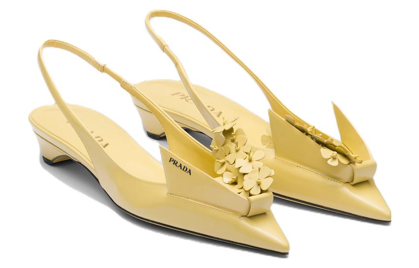 (W) Prada Leather Sneakers 'Simplicity Elegance Powder Yellow' 圖 3