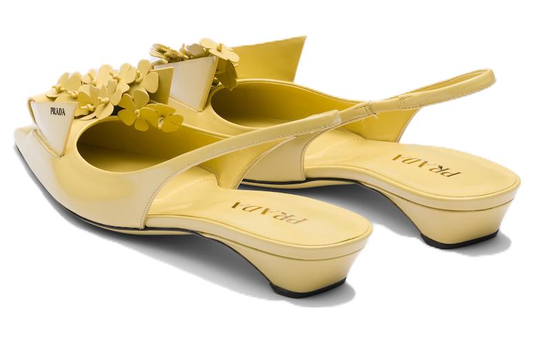 (W) Prada Leather Sneakers 'Simplicity Elegance Powder Yellow' 圖 4