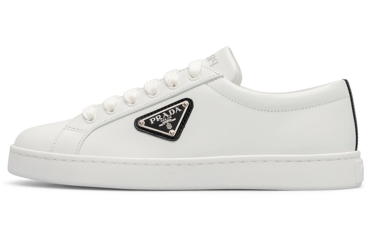 (W) Prada Logo Brushed Sneakers 'White'