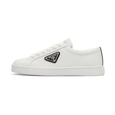 (W) Prada Logo Brushed Sneakers 'White'