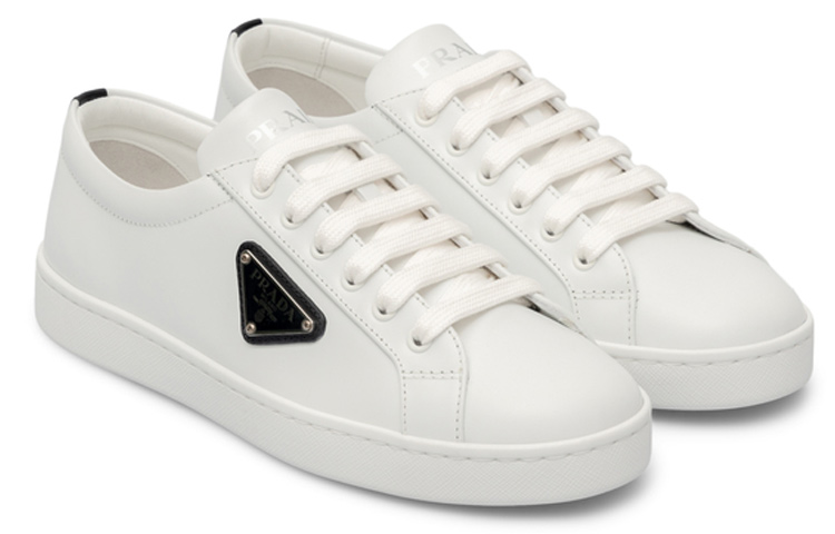 (W) Prada Logo Brushed Sneakers 'White' 圖 3