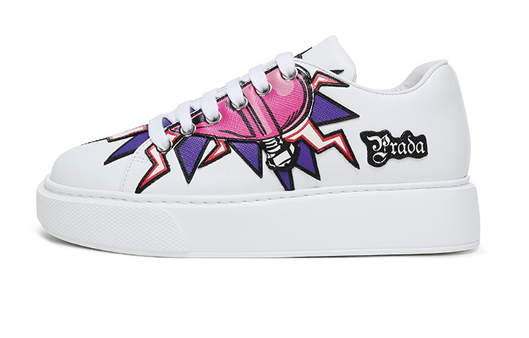 (Women) Prada Graphic Heart Platform Sneakers 'White Multi-Color' 1E805L_3L2B_F0009_F_045