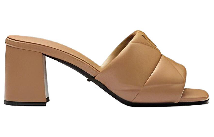 (W) Prada Leather Square Toe Slide 'Brown' 圖 2