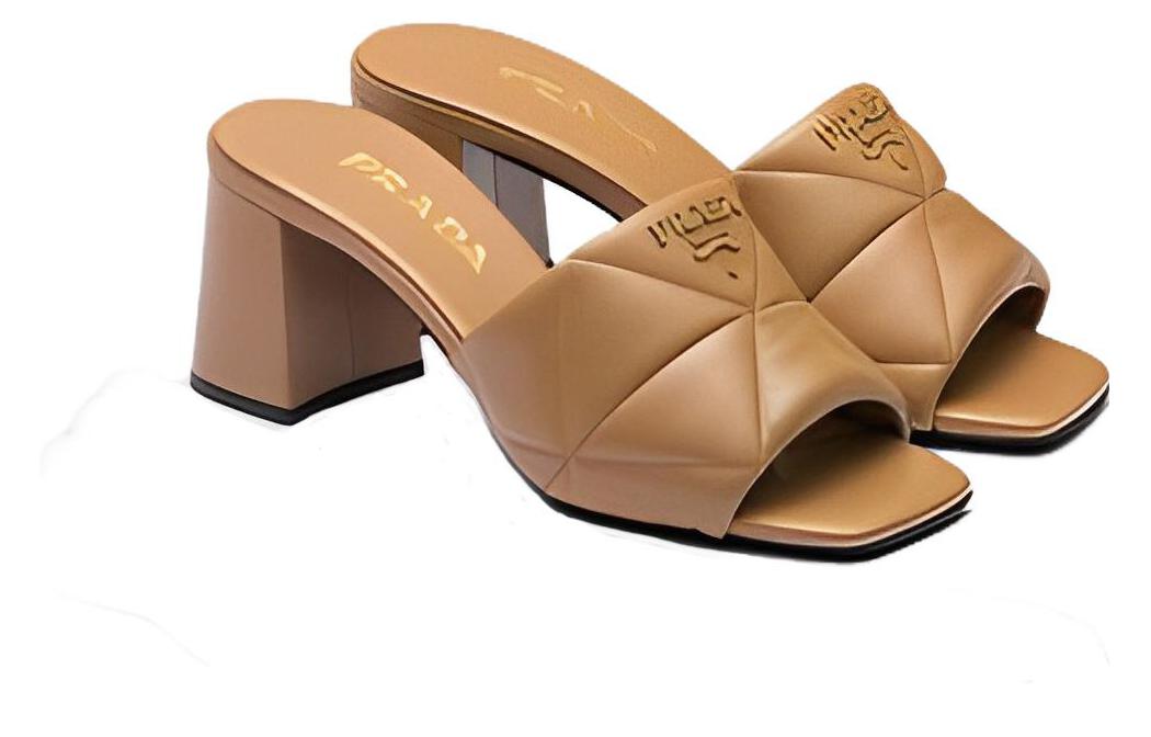 (W) Prada Leather Square Toe Slide 'Brown' 圖 3