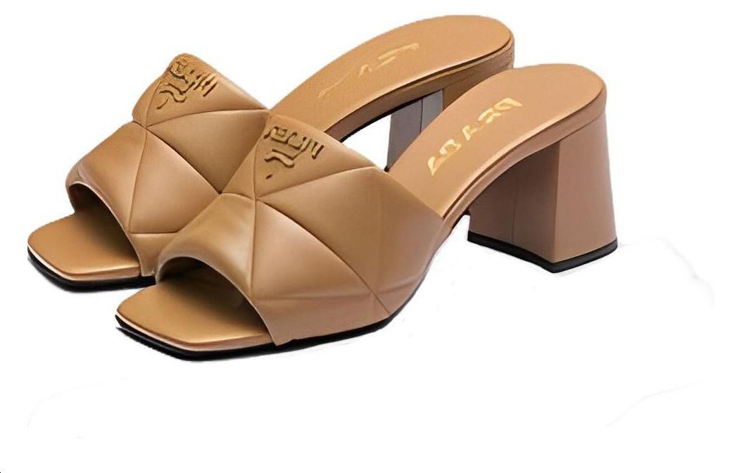 (W) Prada Leather Square Toe Slide 'Brown' 圖 4