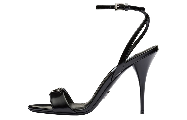 (Women) Prada Leather Stiletto Buckle Fashion Slide 'Black' 1X003N_F100_055_F_0002
