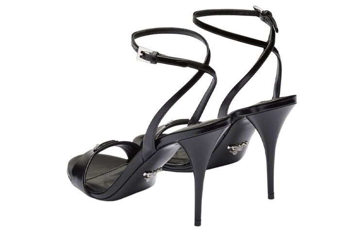 Purchase (W) Prada Leren Stiletto Gesp Fashion Slide ''Zwart'' 1X003N_F100_055_F_0002