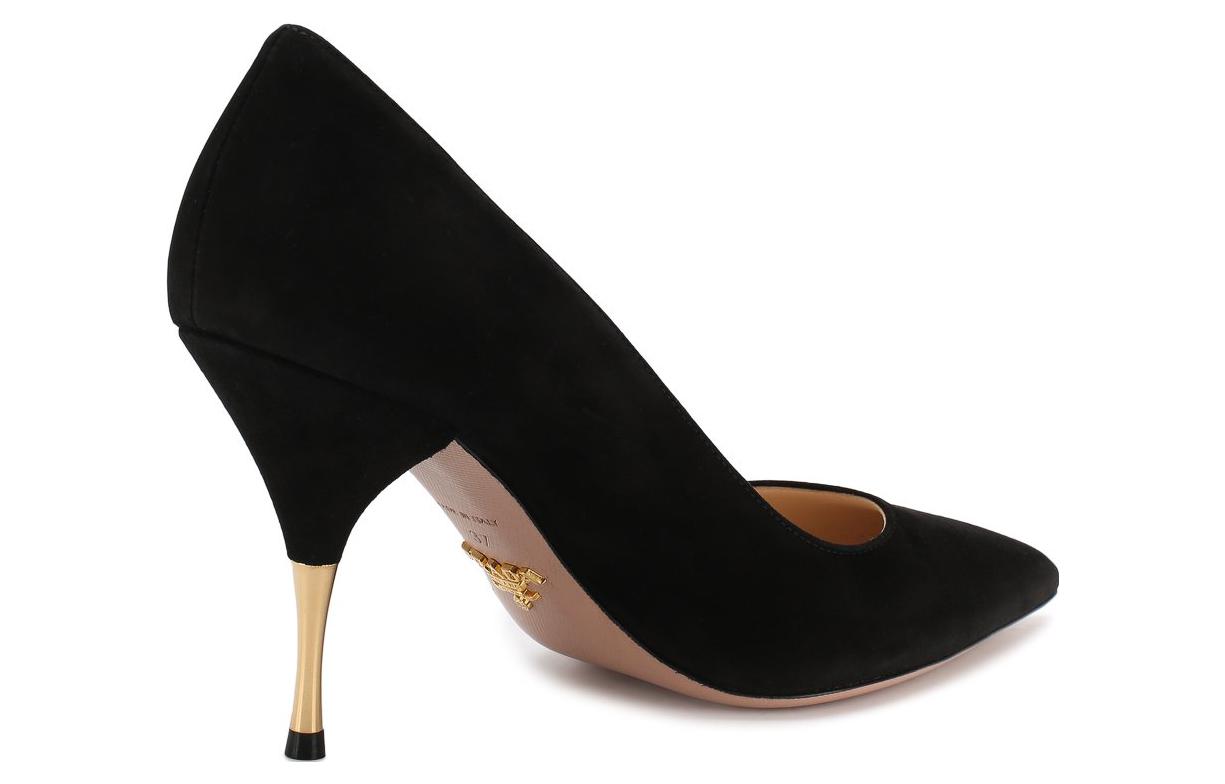 Shop (W) Prada Leder Stiletto-Absätze ''Schwarz Vielseitig'' 9cm 1I573L-008-F0002