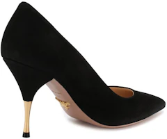 Shop (W) Tacones de Aguja de Cuero Prada 'Negro Moda Versátil' 9cm 1I573L-008-F0002