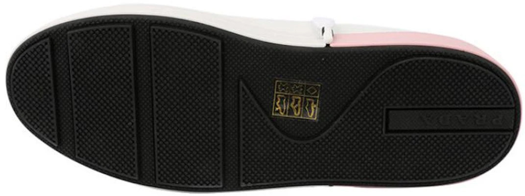 (W) Prada Leder Rutschfeste Low-Top Sneaker ''Weiß Rosa'' 1E275L-3J8K-F0E1Q Purchase (W) Prada Leder Rutschfeste Low-Top Sneaker ''Weiß Rosa'' 1E275L-3J8K-F0E1Q