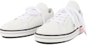 Order (W) Prada Kulit Jahitan Slip-Tahan Sneakers Rendah 'Putih Merah Jambu' 1E275L-3J8K-F0E1Q