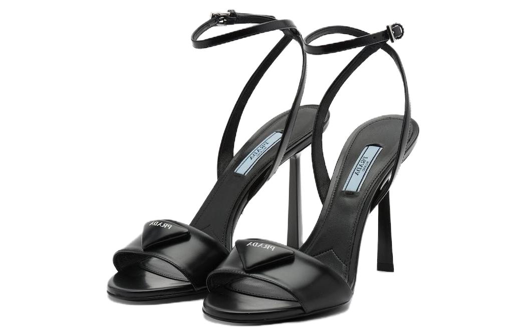 Buy (W) Prada Leren Trendy Comfort Instapsandalen ''10cm Zwart'' 1X895M_055_F0002_F_100