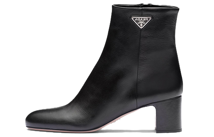 (Women) Prada Leather Zip Block Heel Ankle Boots 'Black' 1T192N_07I_F0002_F_055