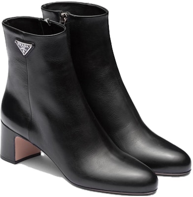 (Women) Prada Leather Zip Block Heel Ankle Boots 'Black' 1T192N_07I_F0002_F_055 Order (Women) Prada Leather Zip Block Heel Ankle Boots 'Black' 1T192N_07I_F0002_F_055