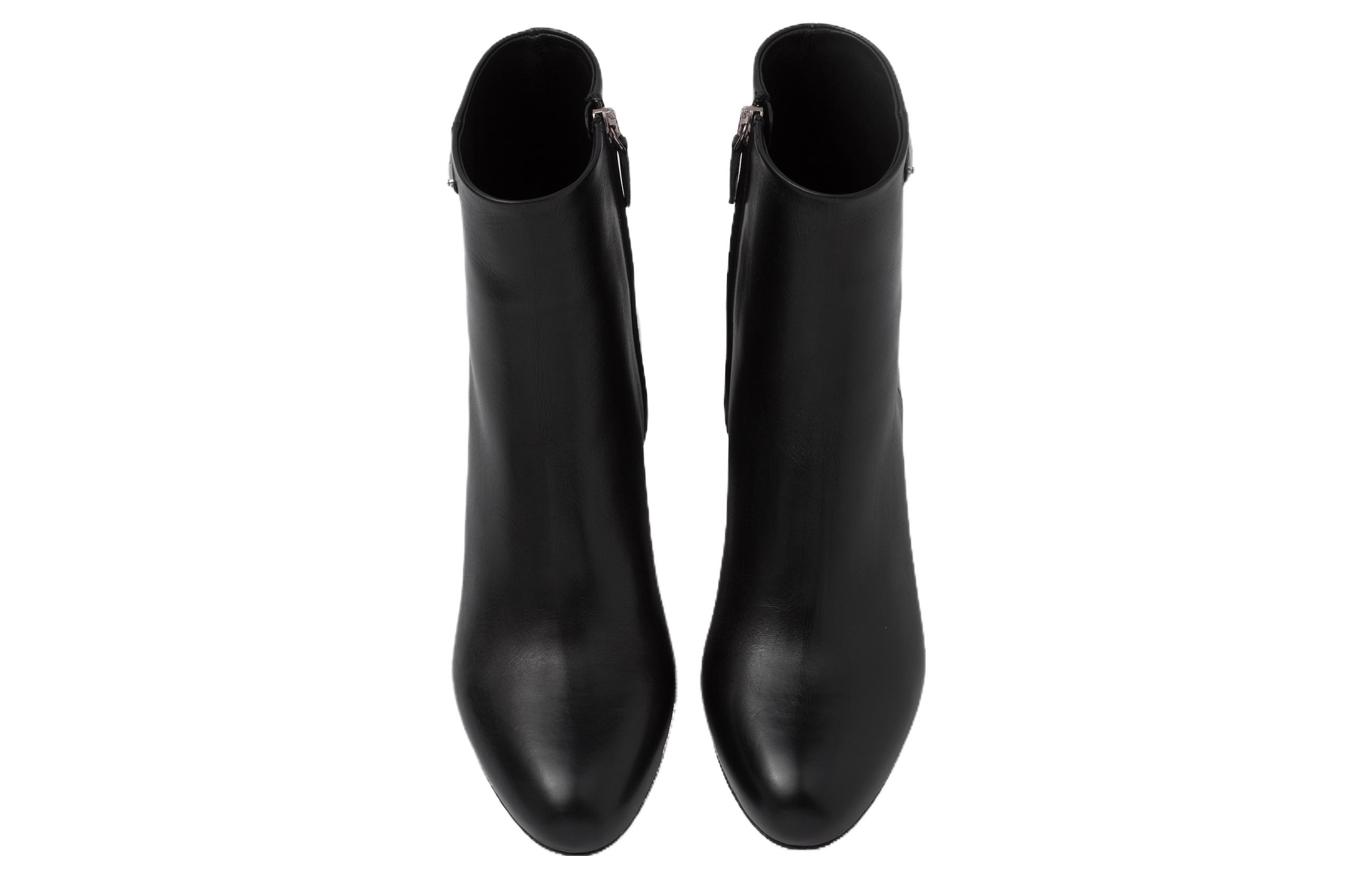 Shop (W) But Tumit Blok Zip Kulit Prada 'Hitam' 1T192N_07I_F0002_F_055