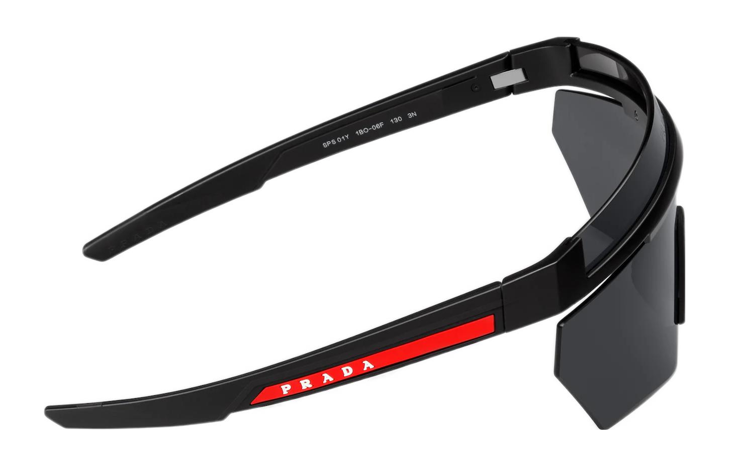 Shop (Women) PRADA Linea Rossa Impavid  Slate Gray Irregular Sunglasses. SPS01Y_E1BO_FE06F_C_044