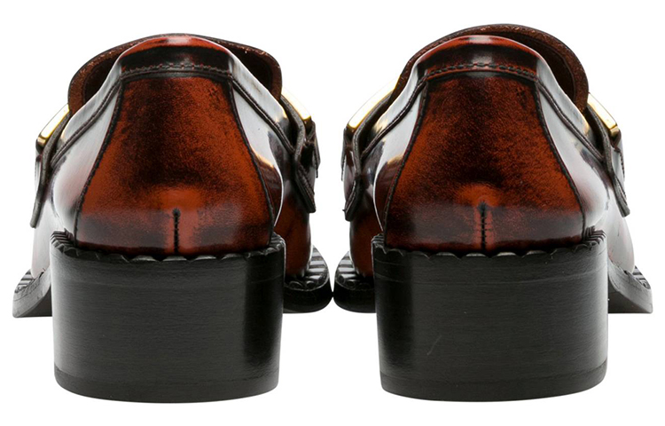 (W) Prada Woven 40mm Loafers 'Brown' 圖 5