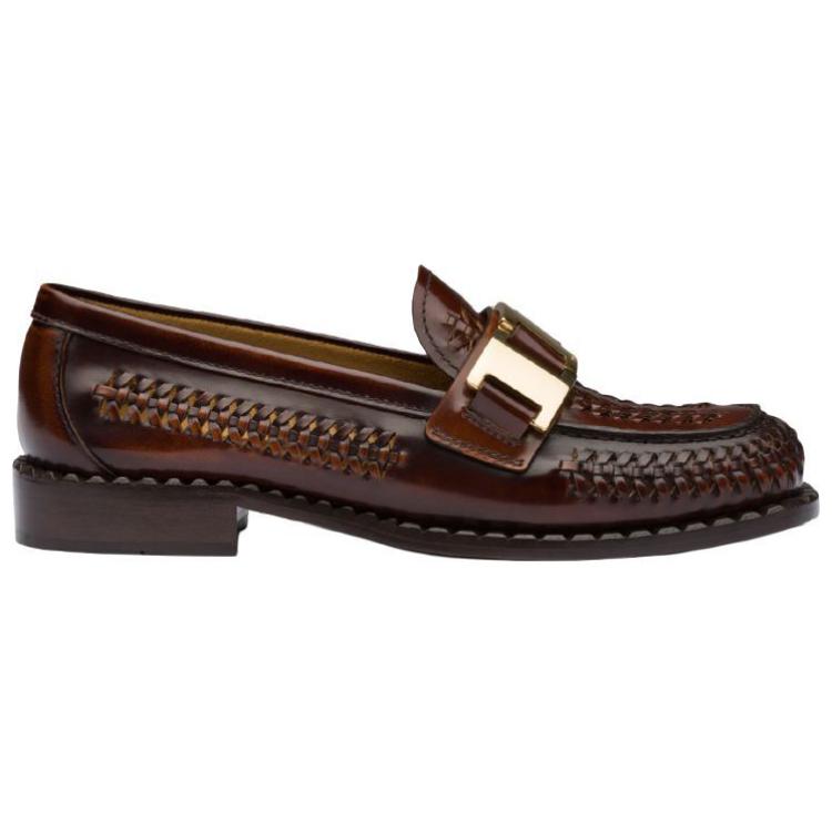 (W) Prada Loafers 'Brown Patent Leather' 圖 2