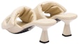 Purchase (W) Sandal Fesyen Prada Logo Blok Tumit Petak 'Beige' 1XX654_2DL8_F0F24_F_065