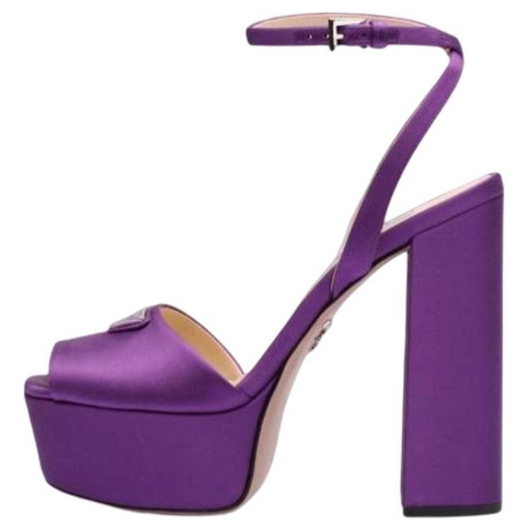 (W) Prada Logo Buckle Slide 'Purple'