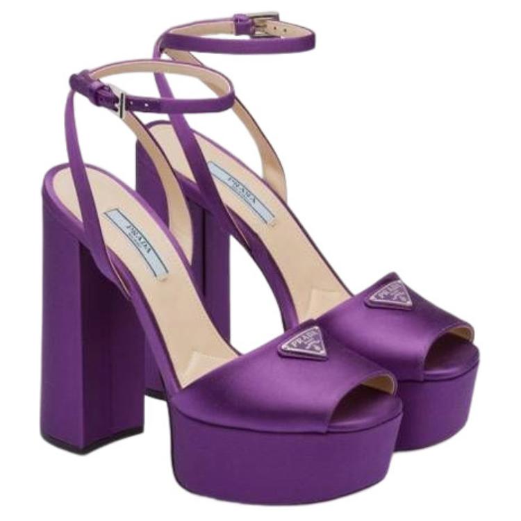 (W) Prada Logo Buckle Slide 'Purple' 圖 3