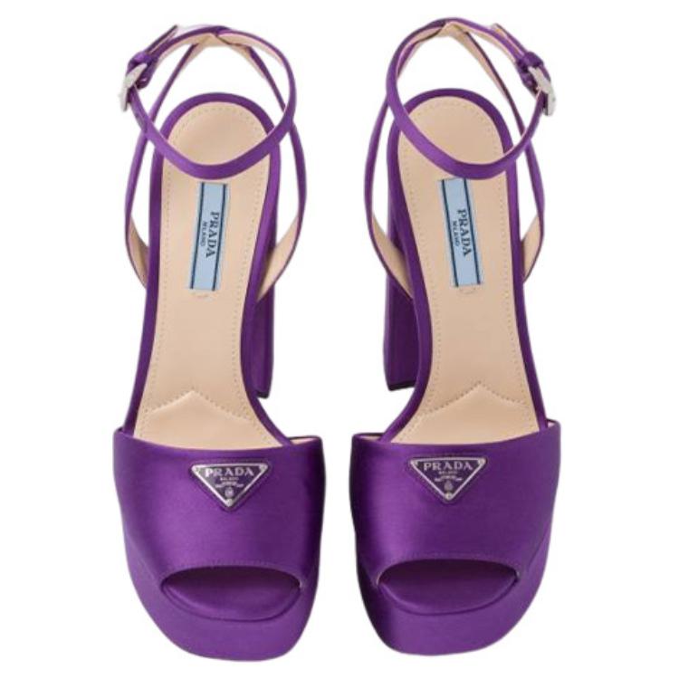 (W) Prada Logo Buckle Slide 'Purple' 圖 4