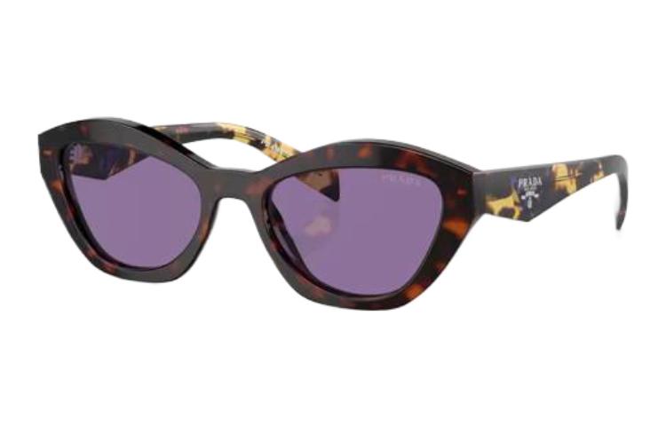 (Women) PRADA Logo Design Cat Eye Acetate  Sunglasses Tortoiseshell PRA02S17N50B