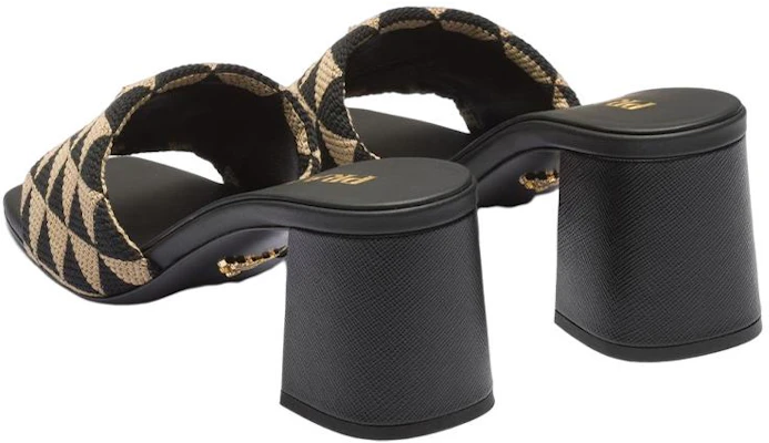 (W) Prada Mules Mode Logo Jacquard Talon 6.5cm ''Beige Noir'' 1XX637_3LK6_F0Y30_F_065 Purchase (W) Prada Mules Mode Logo Jacquard Talon 6.5cm ''Beige Noir'' 1XX637_3LK6_F0Y30_F_065