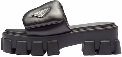 (Women) Prada Soft Padded 55mm Strap Sandals Black Nappa Leather 1XX661_2DL8_F0002_F_055 (Women) Prada Soft Padded 55mm Strap Sandals Black Nappa Leather 1XX661_2DL8_F0002_F_055