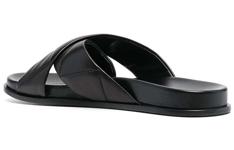 (W) Prada Logo Plaque Quilted Fashion Slides 'Black' 圖 3