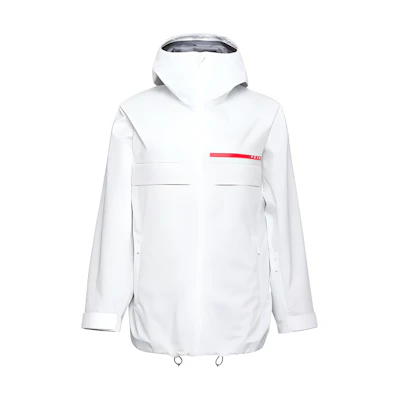 (Women) Prada Logo Printed Zip-Up Hooded Jacket Pink/White 29R423-1SX6-F0K74-S-182