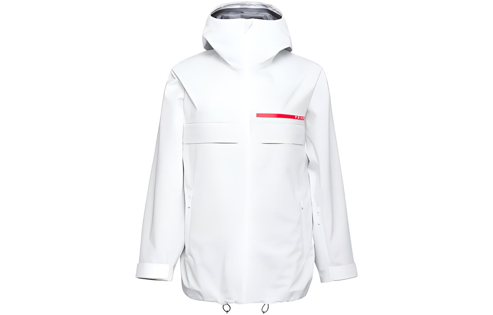 Order (Women) Prada Logo Printed Zip-Up Hooded Jacket Pink/White 29R423-1SX6-F0K74-S-182