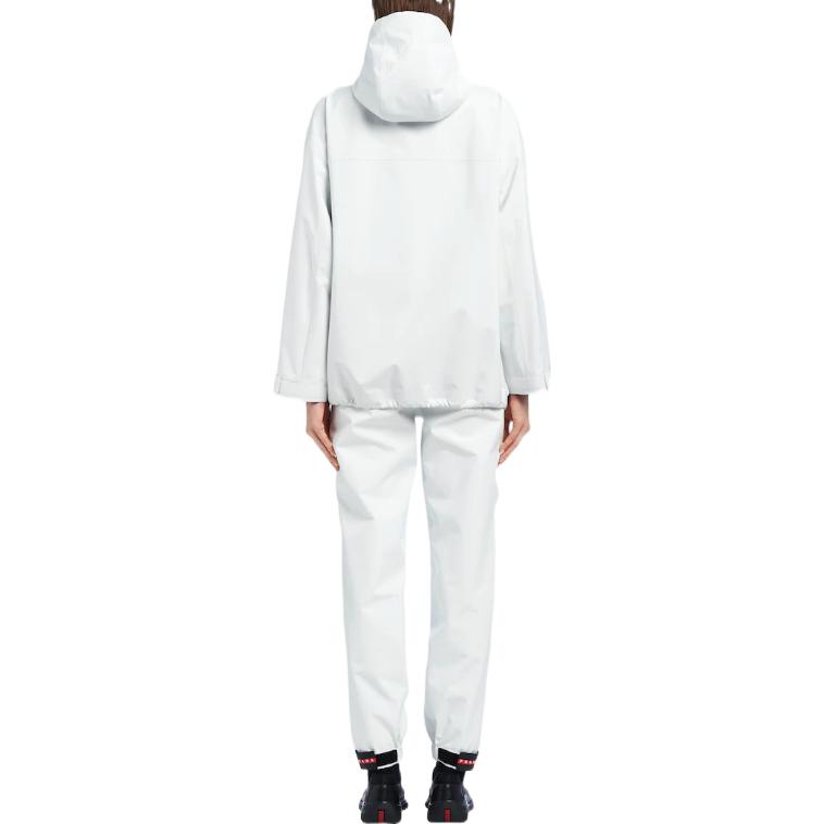 Purchase (Women) Prada Logo Printed Zip-Up Hooded Jacket Pink/White 29R423-1SX6-F0K74-S-182